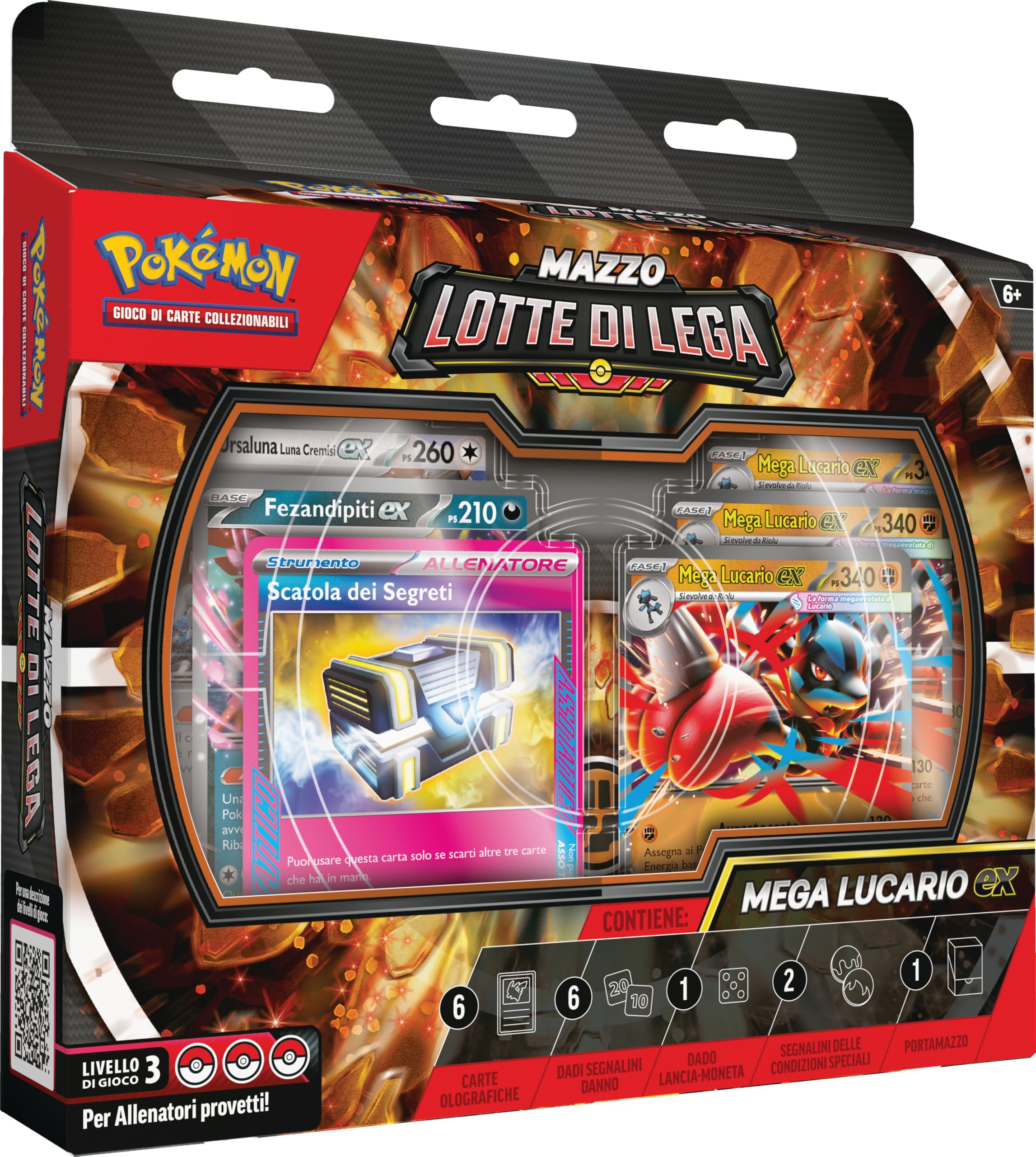 Pokémon: Mazzo Lotte di Lega Mega Lucario-ex del GCC Pokémon (un mazzo di 60 carte pronto per giocare con Mega Lucario-ex), Edizione in Italiano