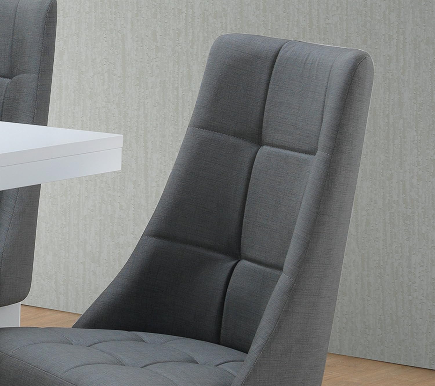Kings Brand Milan Gray Vinyl Upholstery Kitchen Dinette Dining Room Side Chairs, Set of 2