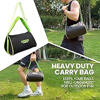 Vista 7 de Juego de bolas de bochas de 3.937 in, tamaño y peso regulables para césped, juego de bocci de playa para 2-8 jugadores (multicolor)