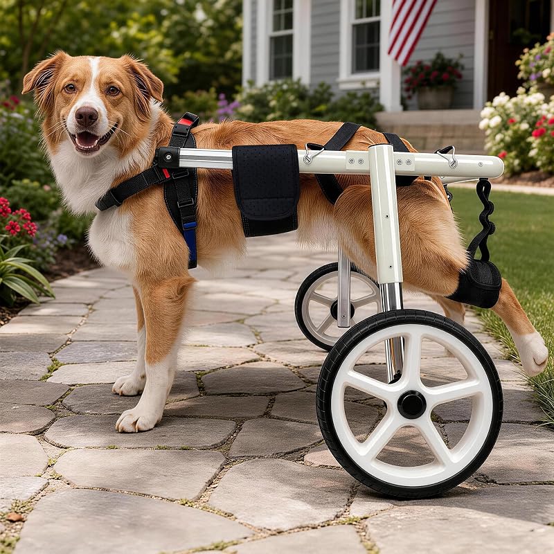 Large Dog Wheelchair for Back Legs, Adjustable Mobility Cart | Heavy Duty Mobility Aid for Large Dogs, Adjustable Dog Cart for Disabled Hind Legs,M1 for 40-70 lbs
