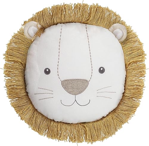 MON AMI Leopold Lion Almohada Decorativa – 14" | Almohada de Peluche de Animal de Peluche para Abrazar, Cojín Decorativo para Guardería Infantil,