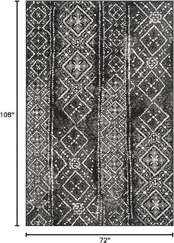 Miniatura 2 de Colección Safavieh Adirondack ADR111A - Tapete bohemio envejecido, contemporáneo, plateado y negro, 2'6" x 10'
