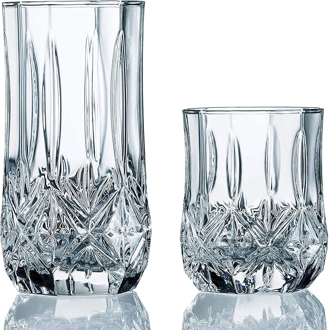 Luminarc Brighton 16-Piece Assorted Glass Tumbler Set