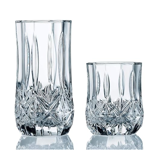 Luminarc Brighton - Set assortito da 16 pezzi, 450 ml, 255 g, trasparente