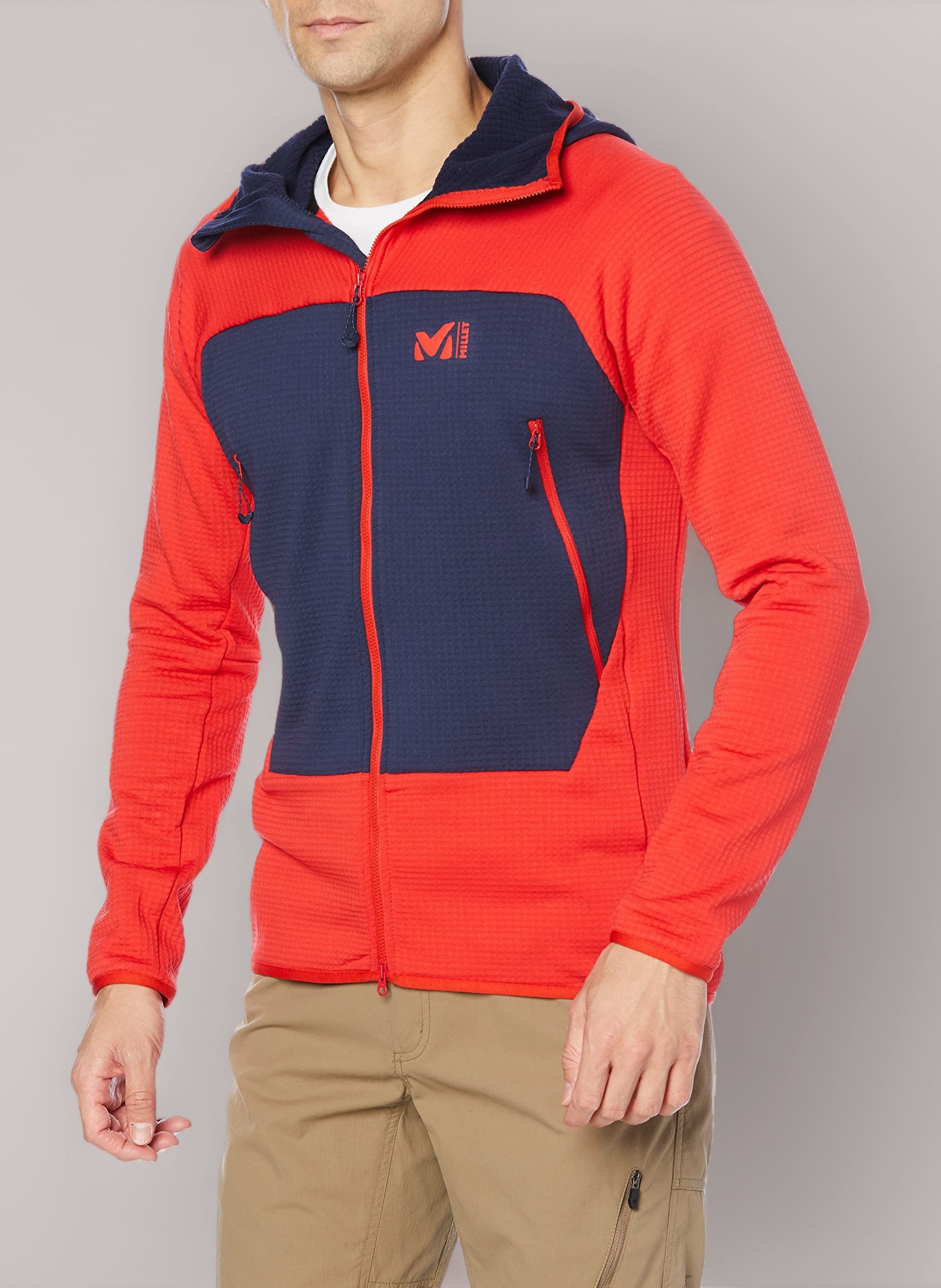 MILLET - MILLET ミレー フリースジャケット ヒマルチュリフーディ赤 新品メンズM Amazon.co.jp: [ミレー] フリースジャケットFUSION GRID HOODIE M8083