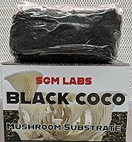 SGM LABS 5 LBS Black Coco Mushroom Substrate - Sterilized Pre-Hydrated CVG Mix for High-Yield Fruiting Mushrooms