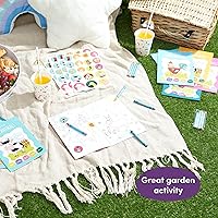 Vista 8 de THE TWIDDLERS - Paquete de 12 libros para colorear con 48 crayones y 216 calcomanías (animales de granja) - Mini libros para colorear para niños