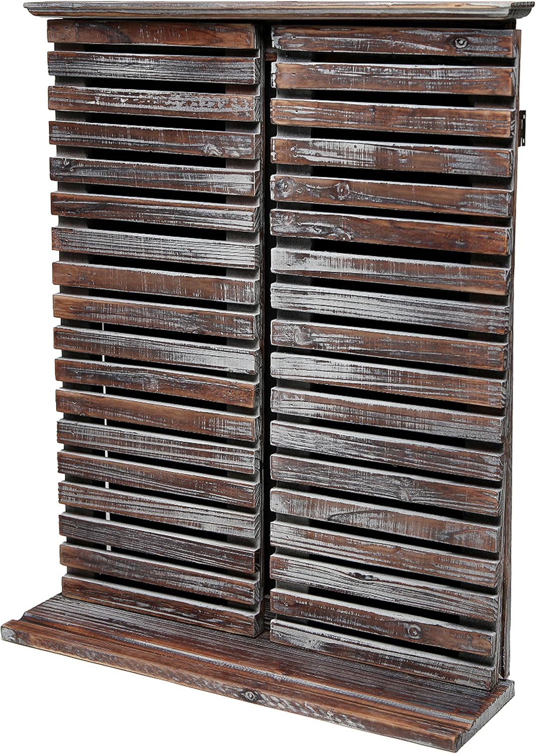 Rustic Vintage Wood Standing Chalkboard/Wall Mounted Blackboard w/Folding Shutter Doors - MyGift®
