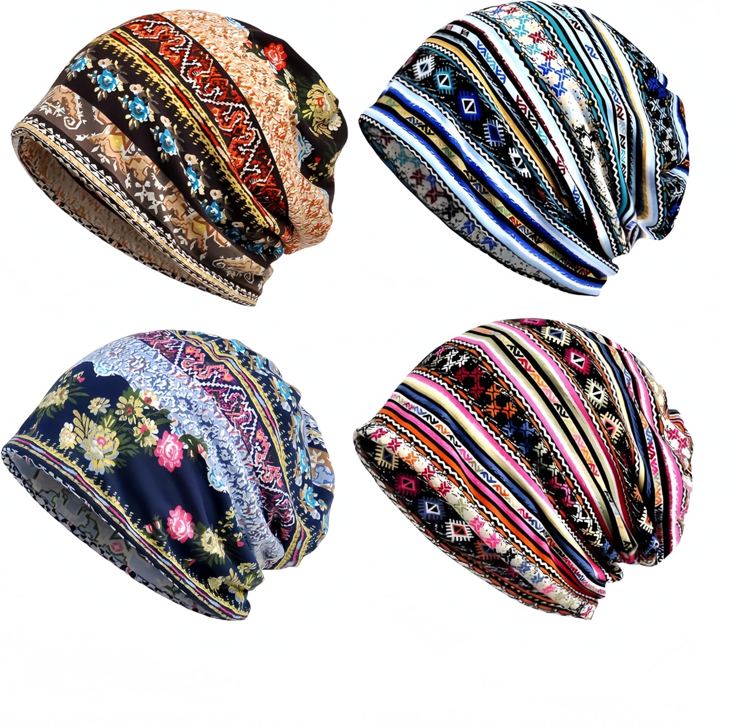 Women's Slouchy Beanie Hat Chemo Caps Cancer Headwear Hats Turban Baggy Sleeping Cap Boho Hats