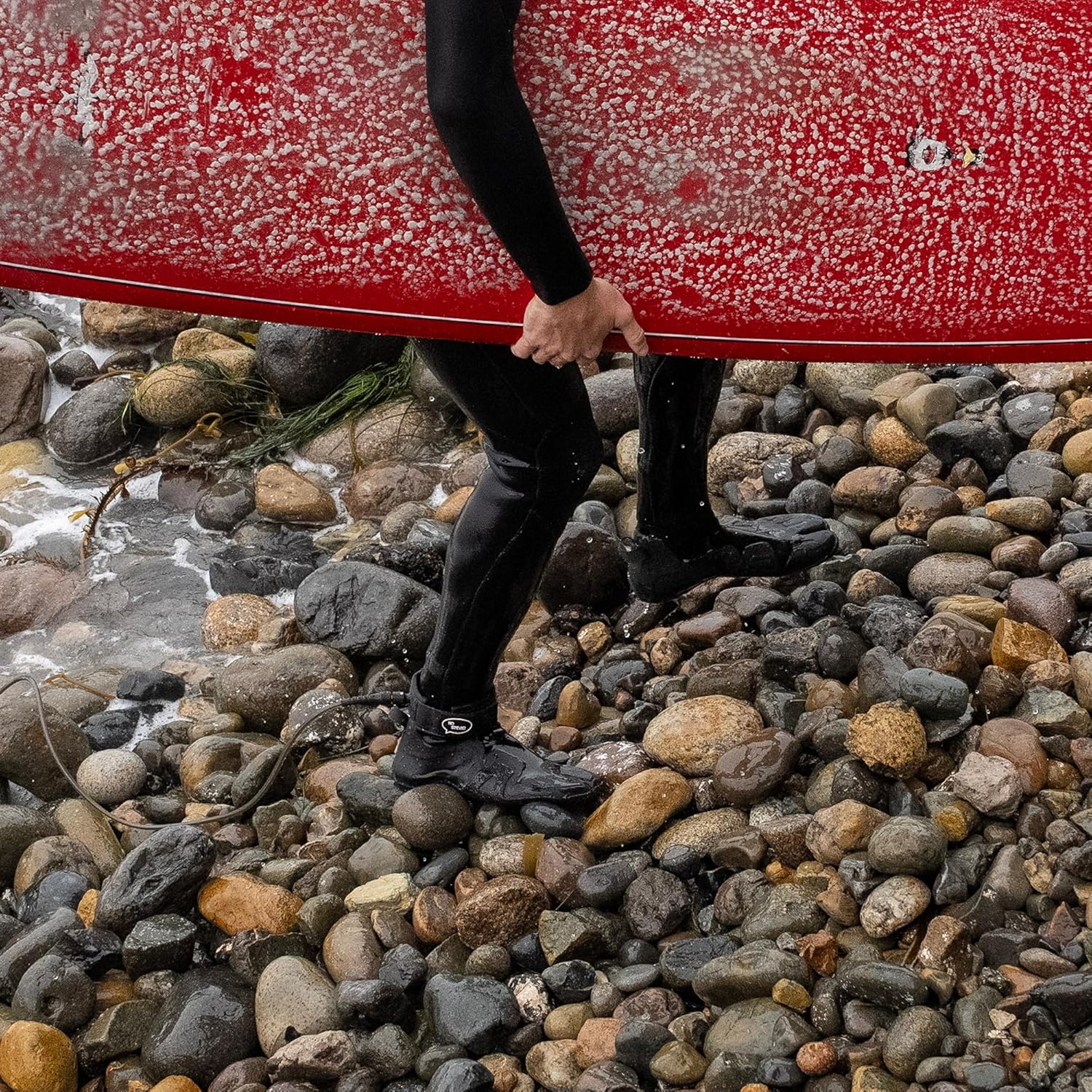 Ho Stevie! 3mm Surfing Wetsuit Booties - Warm, Comfortable, Durable, Grippy Surf Boots - Thermal Lining + GBS Seams