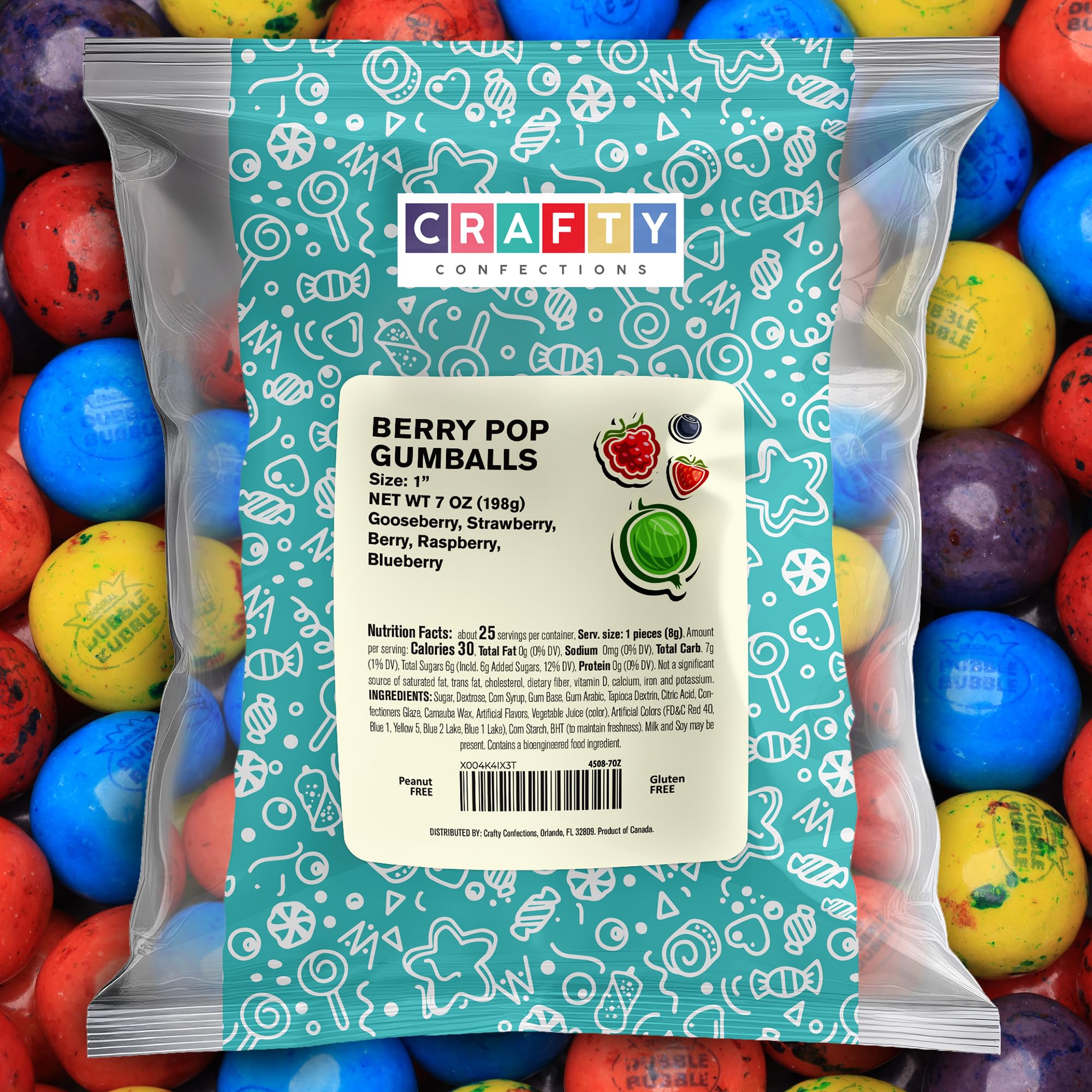 Amazon.com : Gumballs for Kids - 1 Inch Double Bubble Gumballs