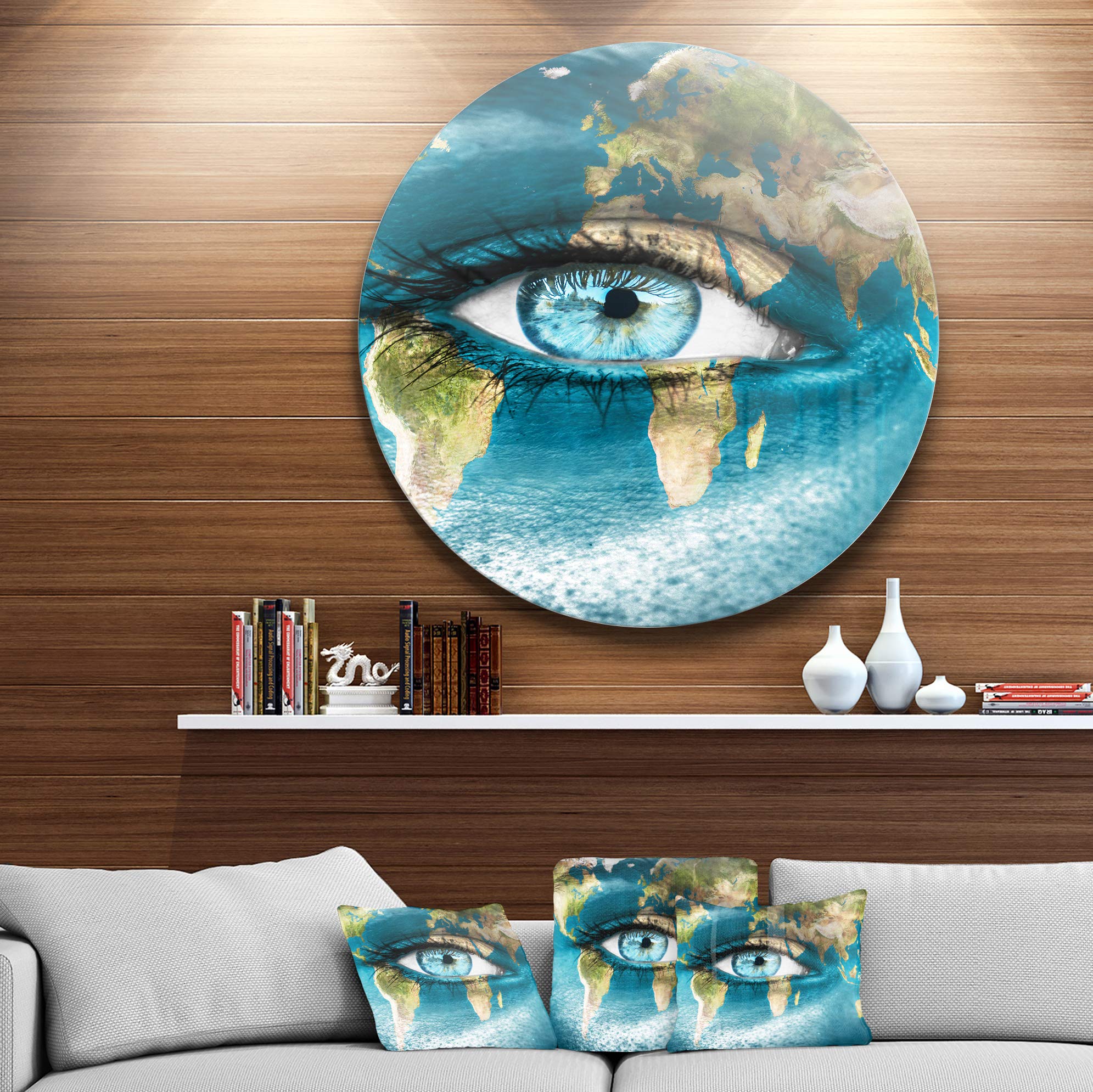 Amazon.com: Designart Planet Earth Eye Abstract Digital
