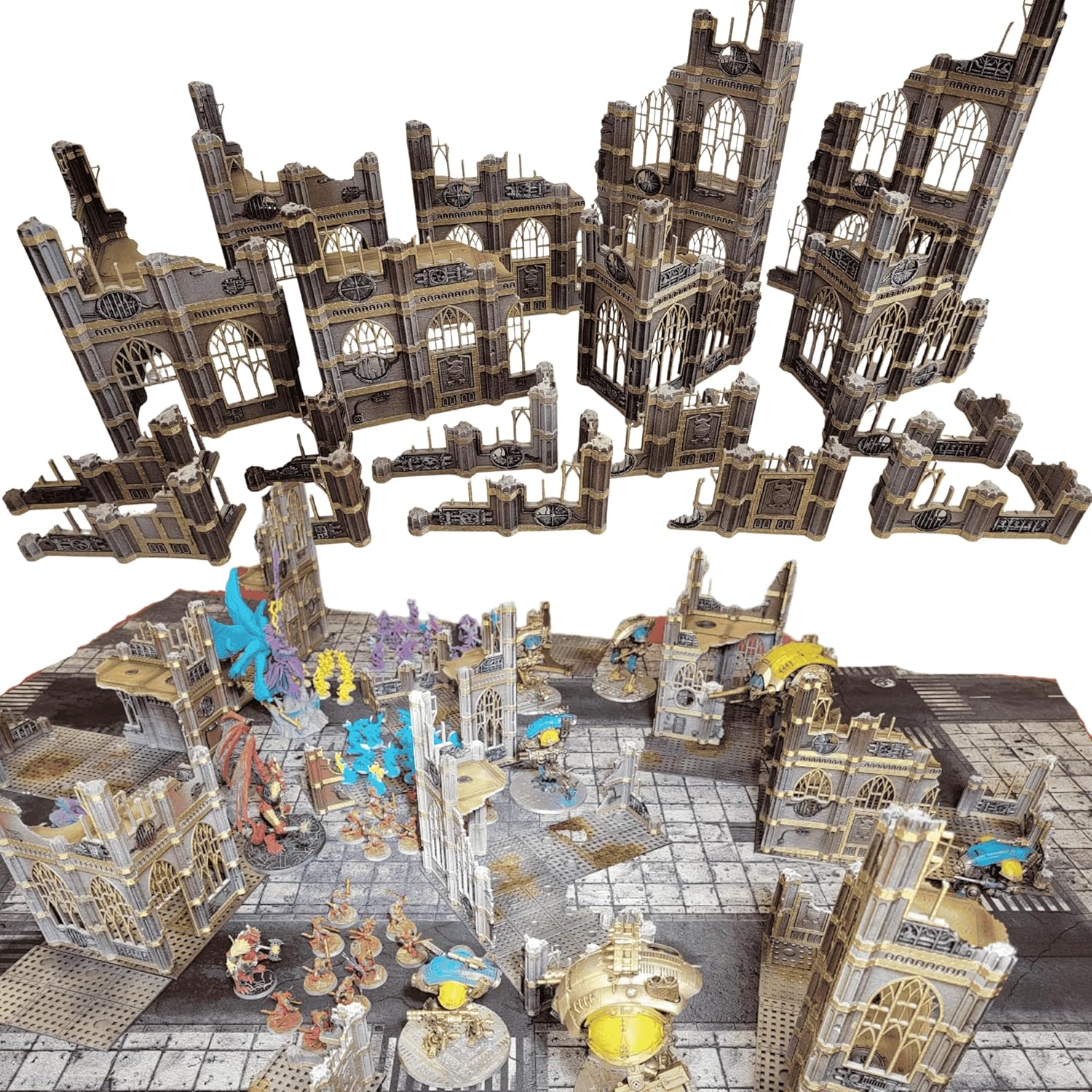 Gothic Sector Terrain Set: 28mm Scale Buildings & Scatter Terrain for 2000-Point Competitive 40k Games (Gothic Sector Competitive Set)