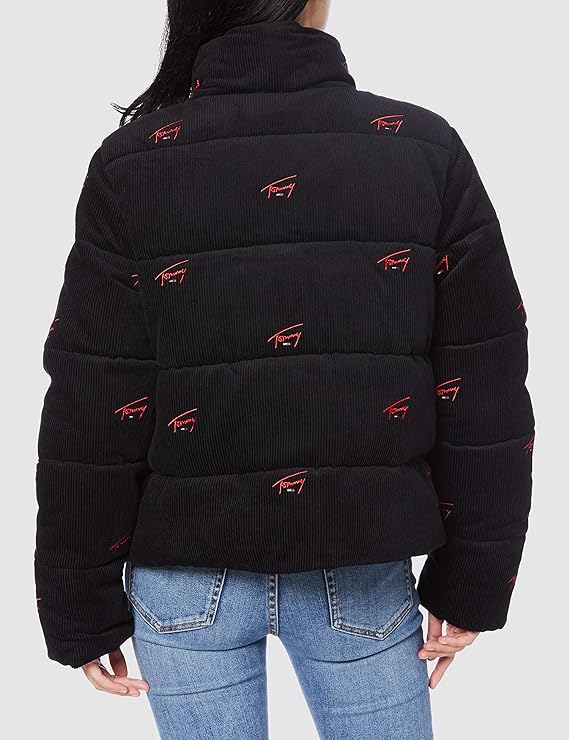 tommy hilfiger corduroy puffer jacket women's