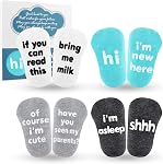 Moyel Chaussettes bébé pour les filles / les garçons 0-12 mois Cadeaux mignons pour bébé nouveau-né Cadeaux douche Bébé garçon Cadeau bébé fille Ensemble cadeau