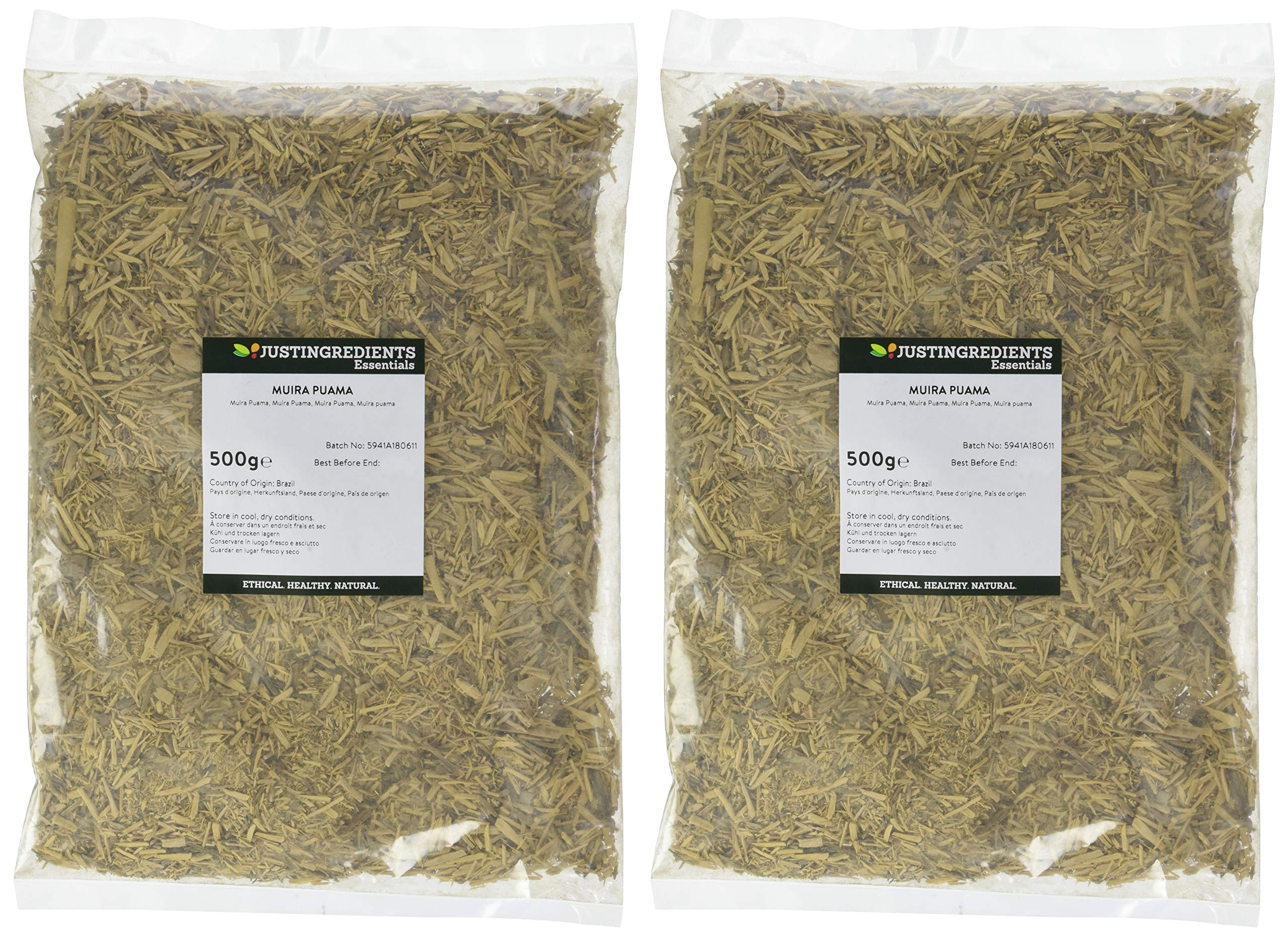 JustIngredients Essential Muira Puama 500 g - Lot de 2