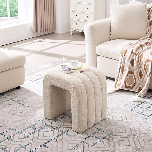 Miniatura 7 de Taburete otomano multifuncional, reposapiés para sofá, taburete de tocador moderno para sala de maquillaje, sala de estar y entrada, taburete