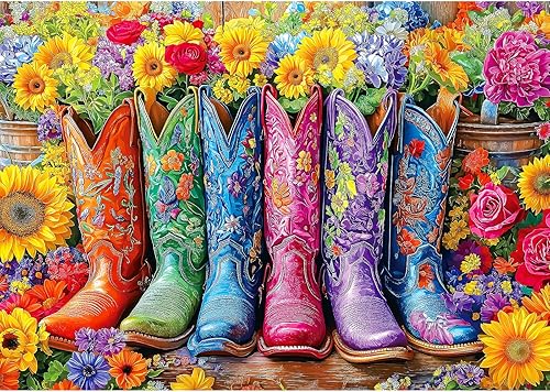 Miniatura 28 de Rompecabezas de escena de café de otoño para adultos, 500 piezas, colorido rompecabezas de calle con letras en la parte posterior, rompecabezas