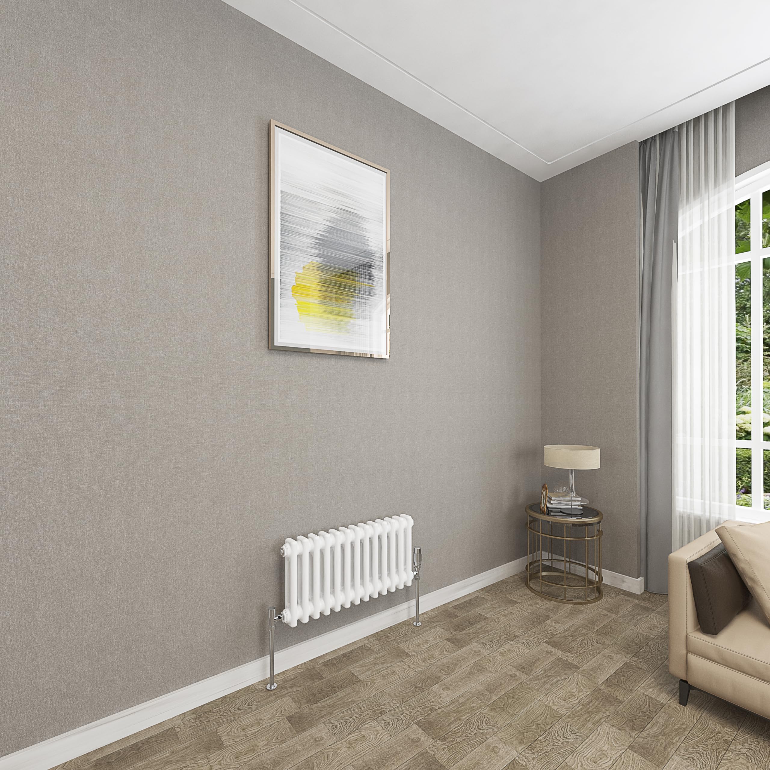 Sky bathroom 300x605mm 2 Column Radiator Horizontal White Cast Iron radiato Traditional Central Heating Radiator