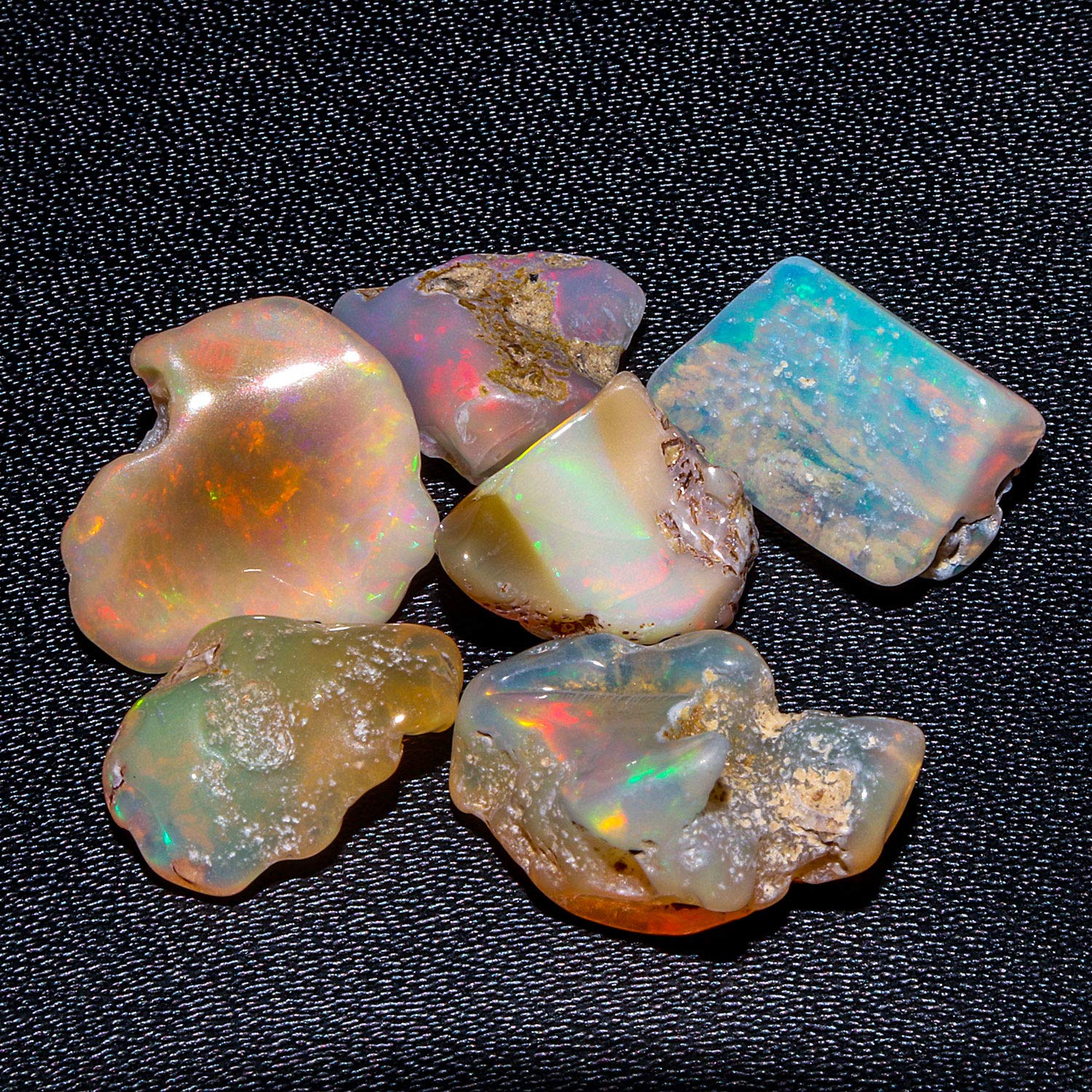 Natural AA+ Ethiopian Opal Gemstone Lot for Wholesale Supplies, DIY  Jewelry Making, Multi Color Fire Play