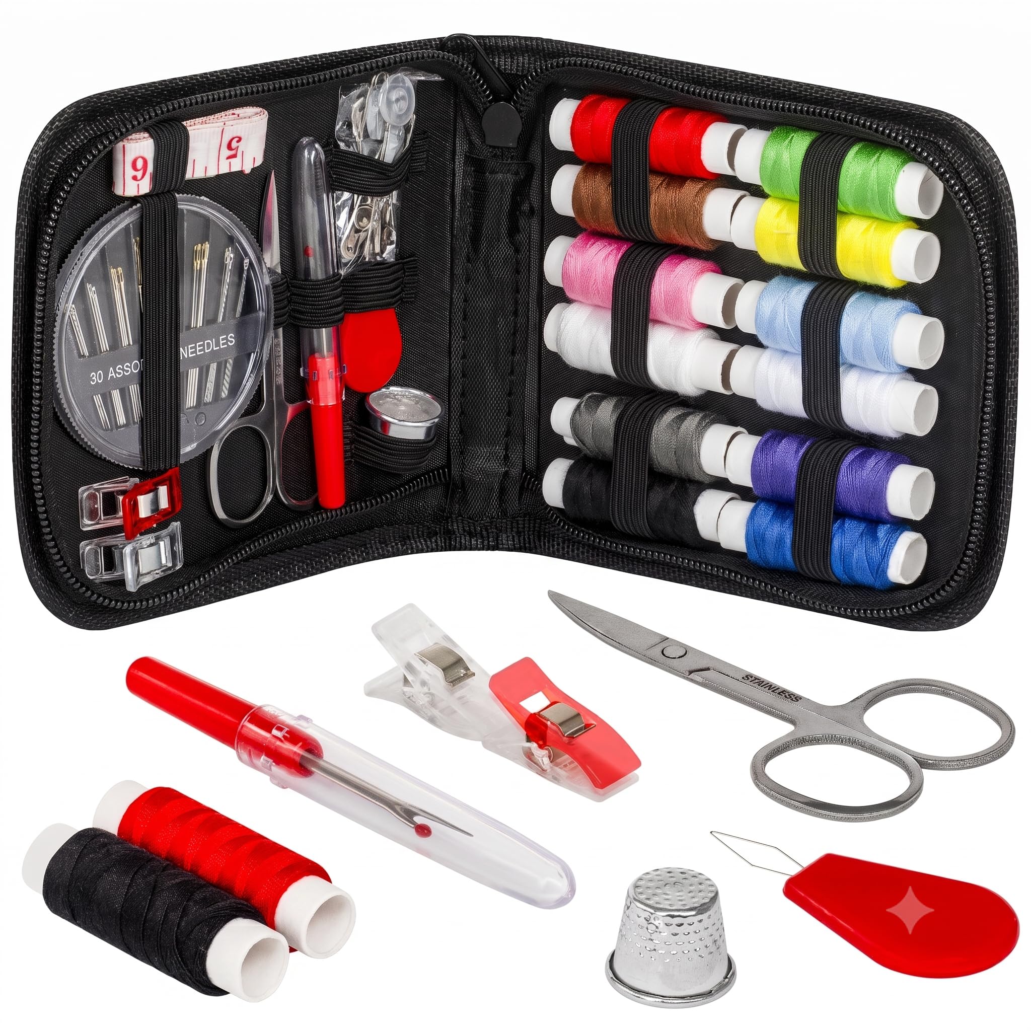 142 Piece Travel Sewing Kit - Perfect for Beginners -7