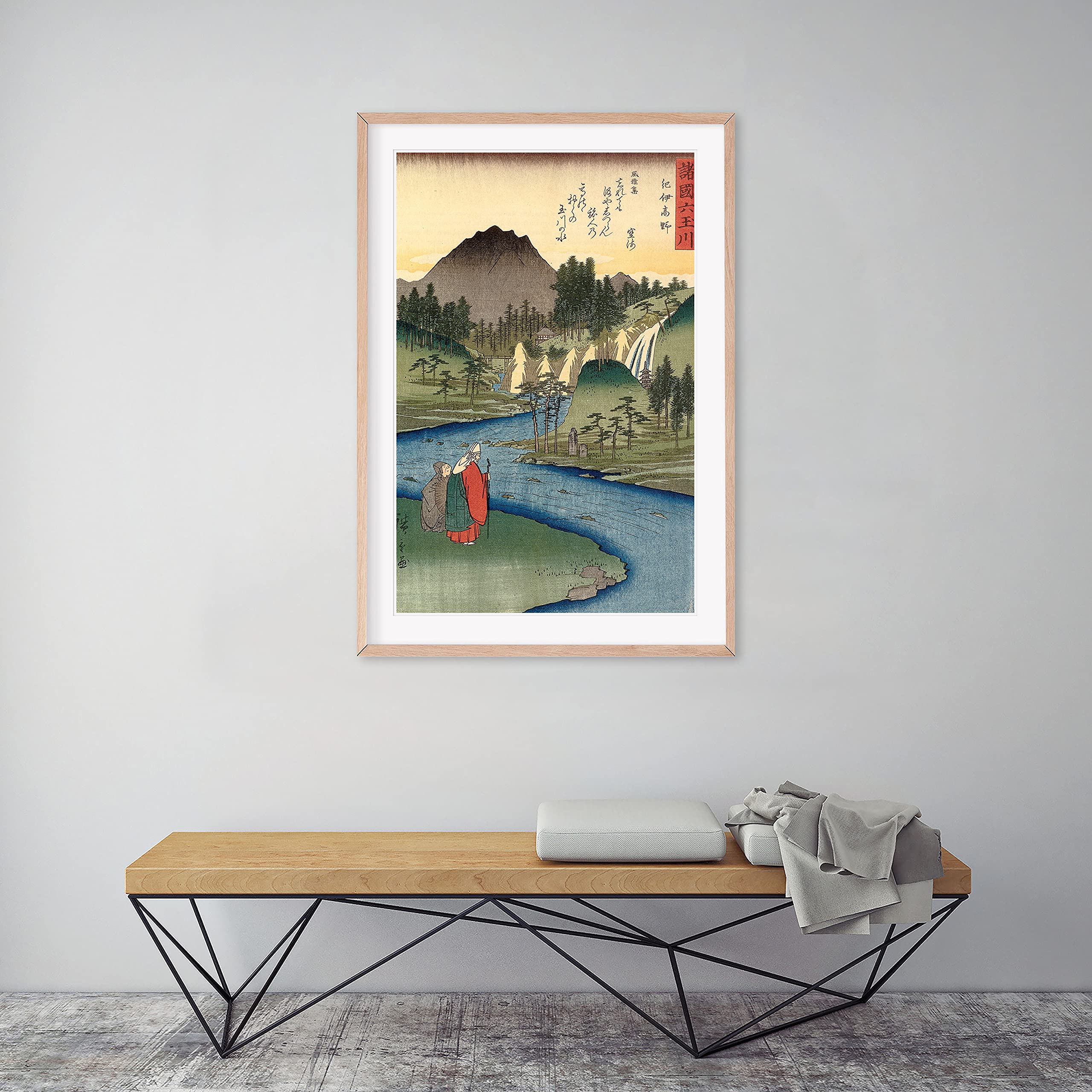 Six Jewel Rivers in Various Provinces; Koya Tamagawa River in Kii Province 1857 Japanese Print