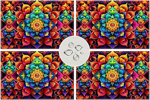 Miniatura 7 de Cinco De Mayo - Juego de 4 manteles individuales de día de los muertos, 5 de mayo, decoración rústica mexicana y suministros para mesa de cocina del