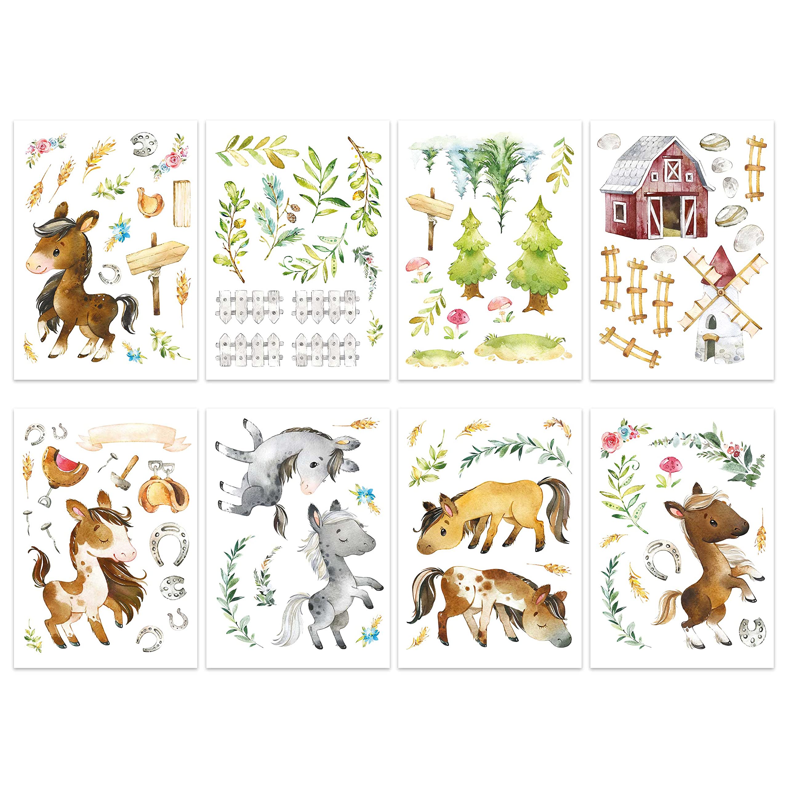 Papierdrachen Wall Tattoos, Wall Decals, 8 Sheets of Wall Stickers for Children, Children's Room Decoration, Wall Decoration - Image 2