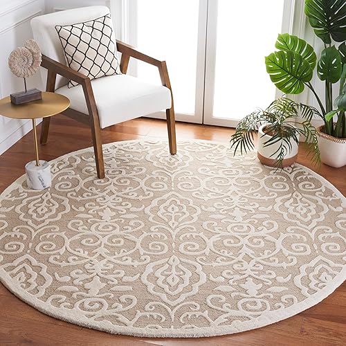 Miniatura 12 de Martha Stewart x SAFAVIEH - Colección de alfombras de área, 8 x 10 pies, lana hecha a mano, diseño de desplazamiento Marais, ideal para sala de En