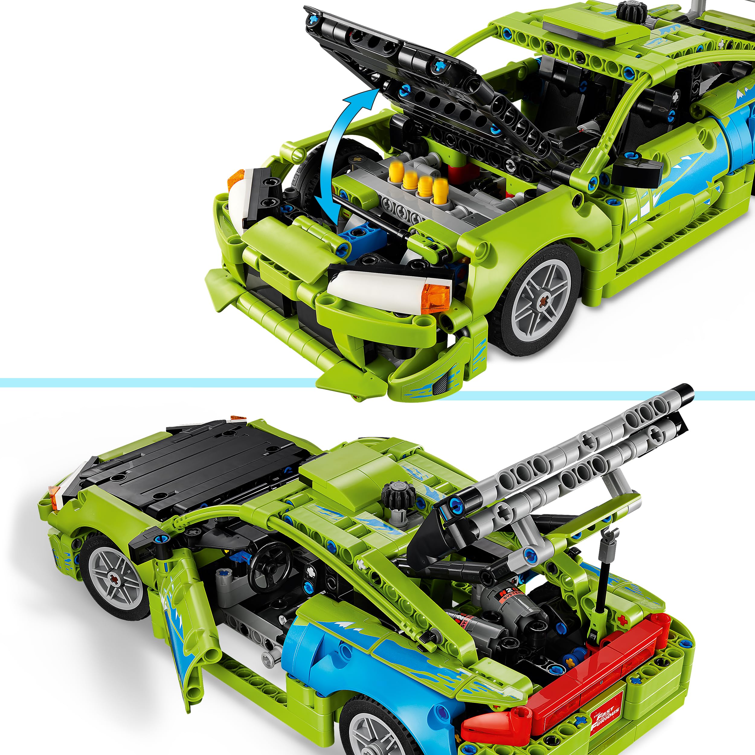 LEGO Technic Coche Mitsubishi Eclipse de Fast and Furious - Kit de Construcción Stem Coleccionable con Dirección y 2 Botellas de Óxido Nitroso - Regalo para Chicos de 14+ Años y Fans Adultos - 42229