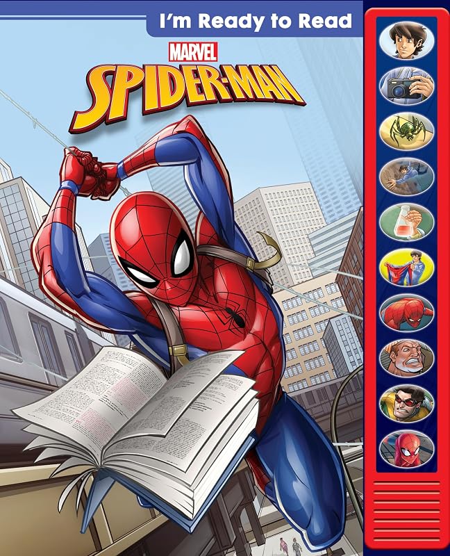 Marvel - Estoy listo para leer con Spider-Man - Libro sonoro interactivo de lectura simultánea - Ideal para lectores principiantes - PI Kids