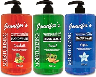 Jennifer's Hand Wash - Aqua, Herbal & Cocktail, 3 x 500ml