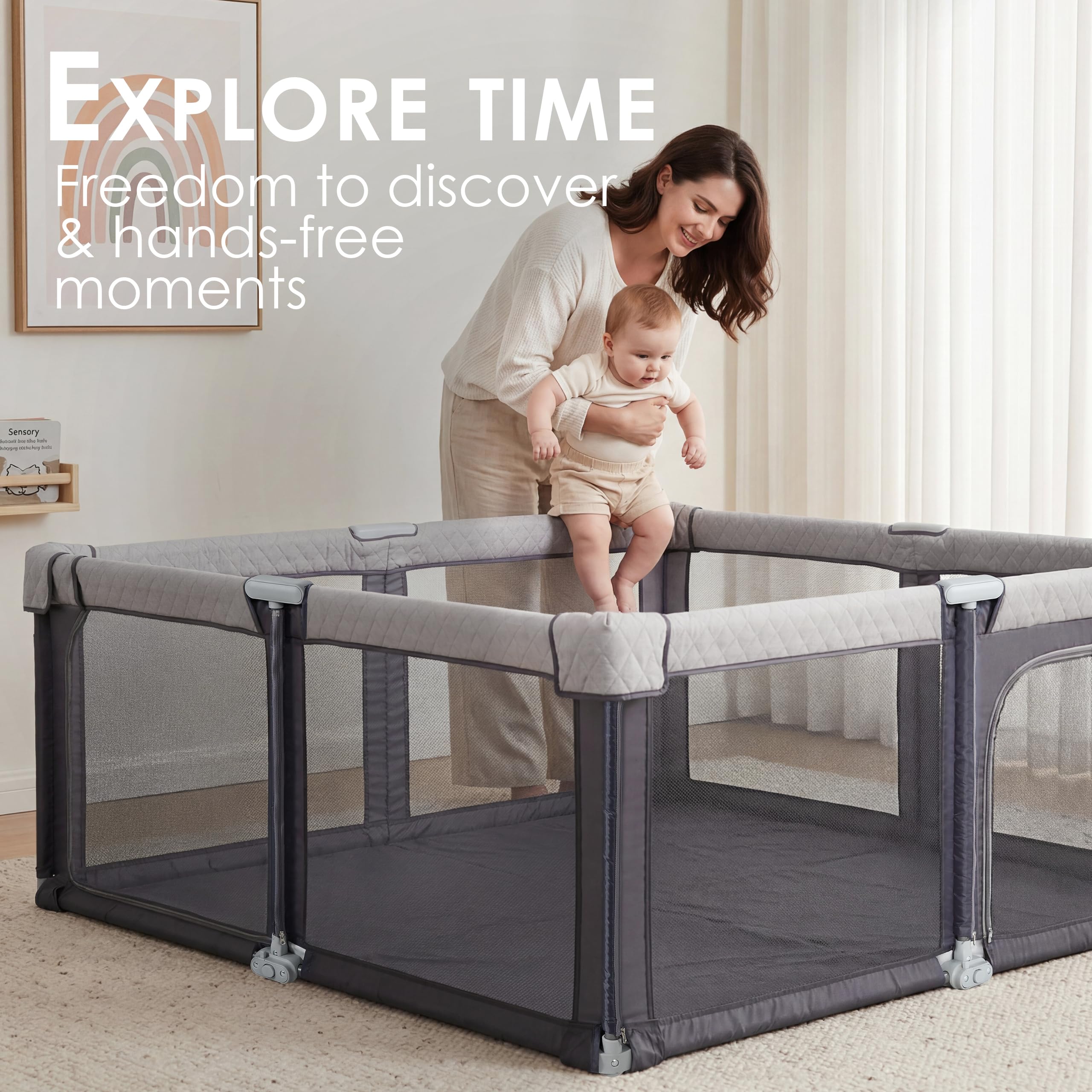 Sweeby Box per bambini, 150 x 180 cm (grigio siderale, 180 x 150)