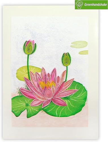 Miniatura 2 de Water Lily Quillipop - Tarjeta de felicitación 3D emergente hecha a mano, tarjeta de felicitación única hecha a mano para cumpleaños, día de San