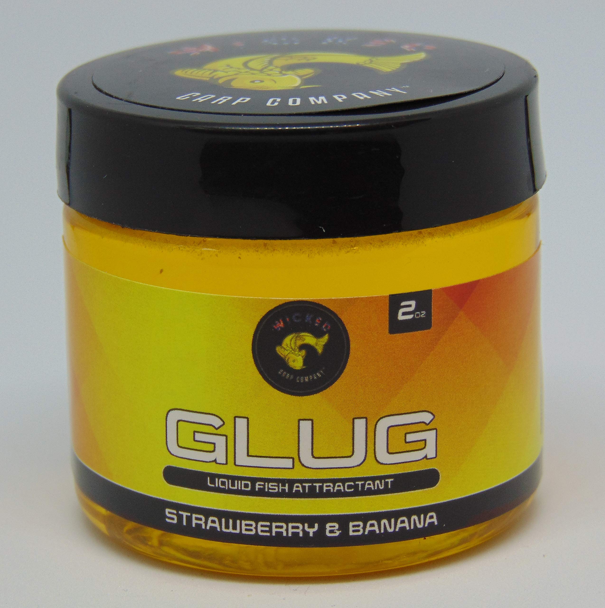 Wicked Carp Company 2 fl oz Strawberry & Banana Glug | Carp & Catfish Bait Enhancement | PVA Friendly Liquid Dip Bait & Attractant