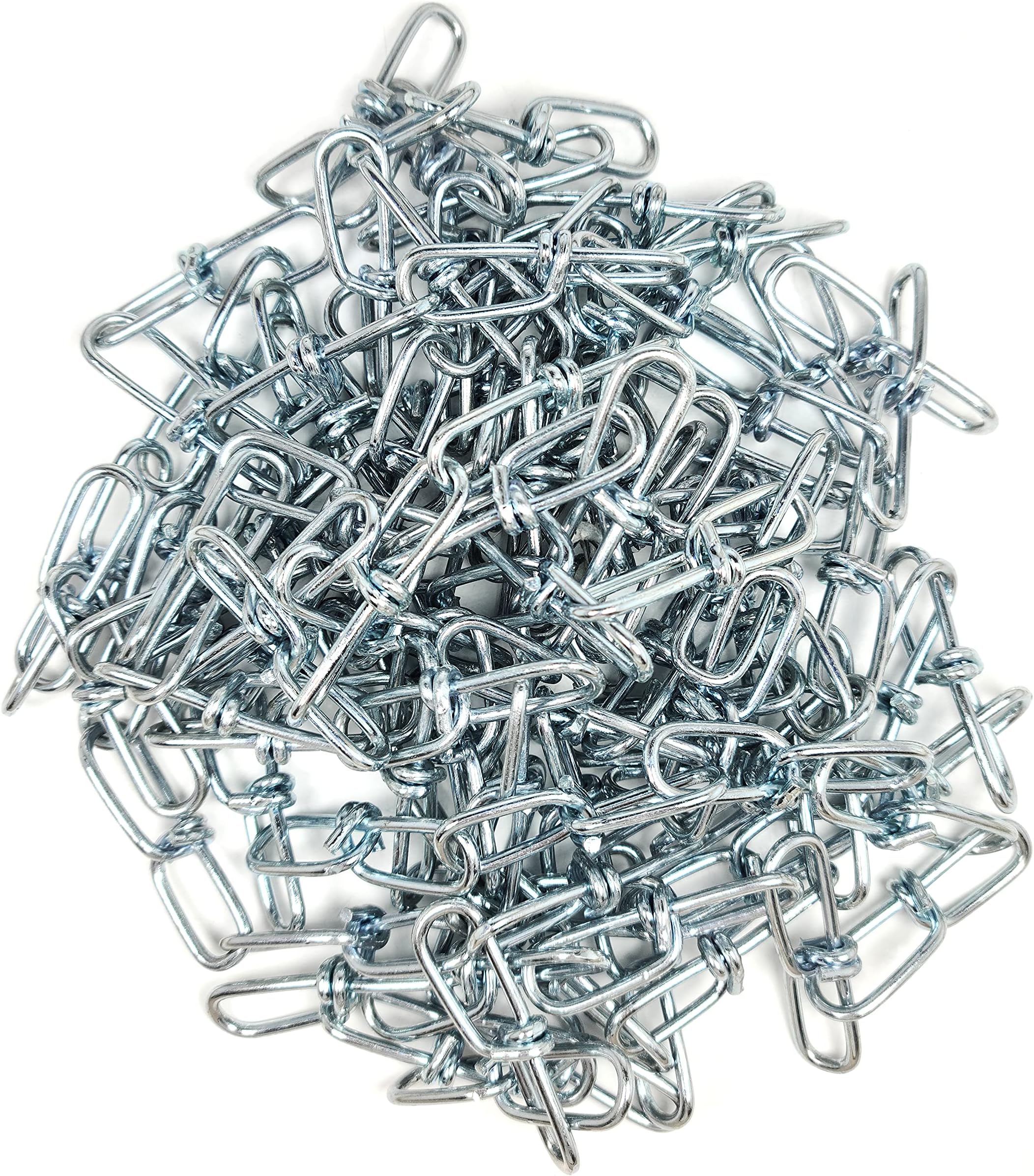#3 x 15ft Zinc-Plated Double Loop Chain, Weldless Steel Chain for Hanging Lights, Swings, Pots, and Utility Use – Indoor/Outdoor Chain with 90lbs Capacity