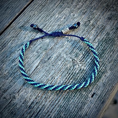 Miniatura 131 de Rumi Sumaq Nautical Rope Bracelet for Men, Women & Kids - Waterproof Hand-Knotted Adjustable Pull Tie - Martha’s Vineyard Island Map, Sailor Rope &