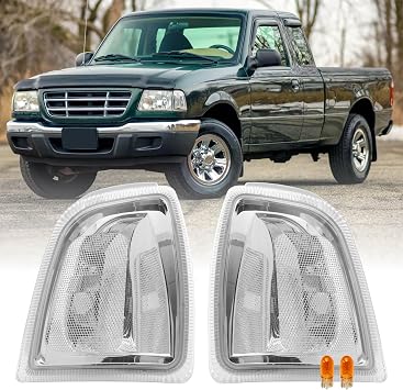 USR 01-06 Ranger Pickup Corner Light CLEAR Corner Lamps Left + Right Pair - Compatible with 2001-2006 Ford Ranger Pick Up Truck All Models CLEAR CORNER LAMPS True Plug & Play