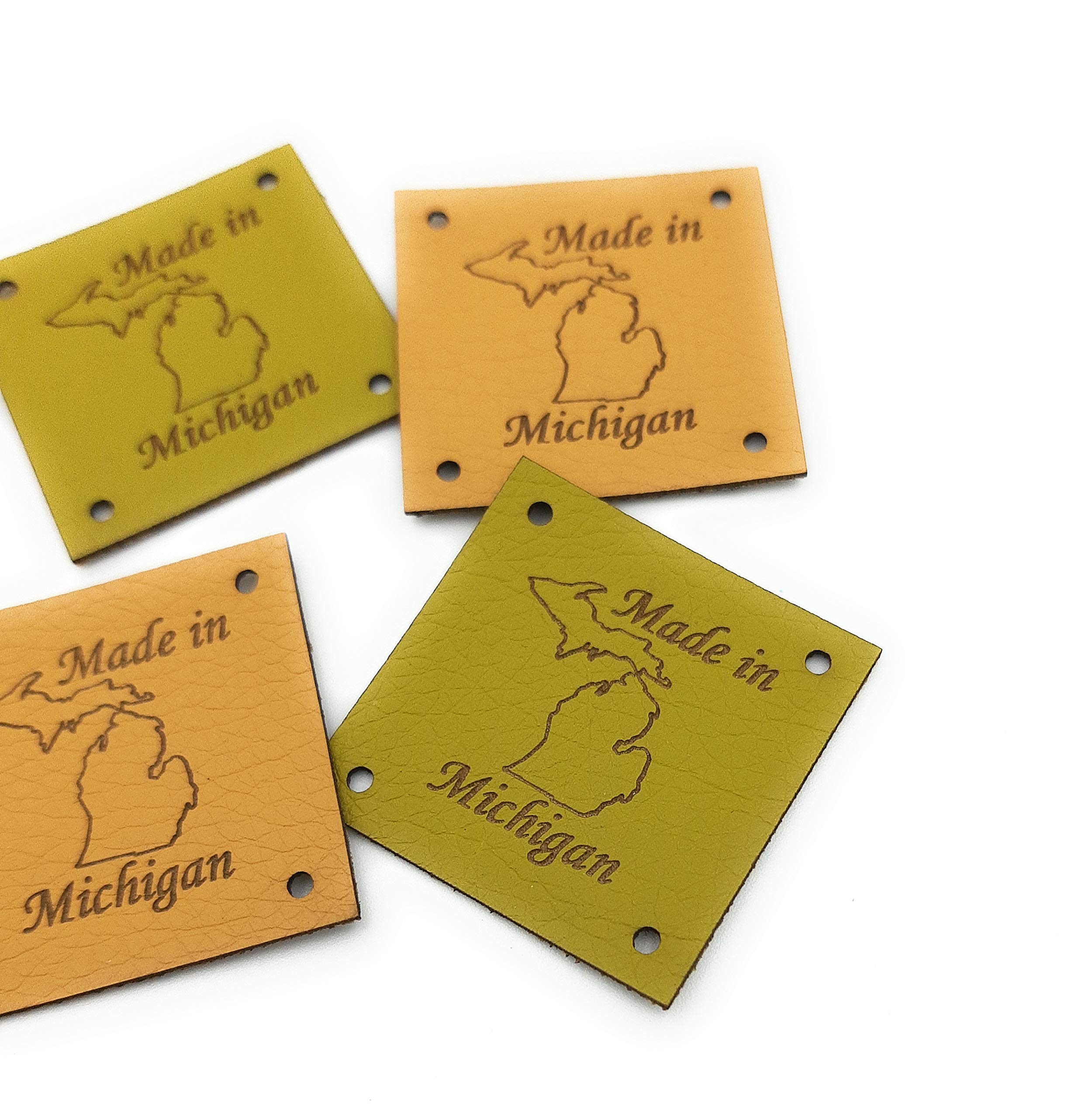 Lederetiketten, Vegan Leather Labels, Kunstleder Etiketten zum Einnähen, Personalisierte Etiketten, Logo Etiketten, Branding Labels, 25 St.
