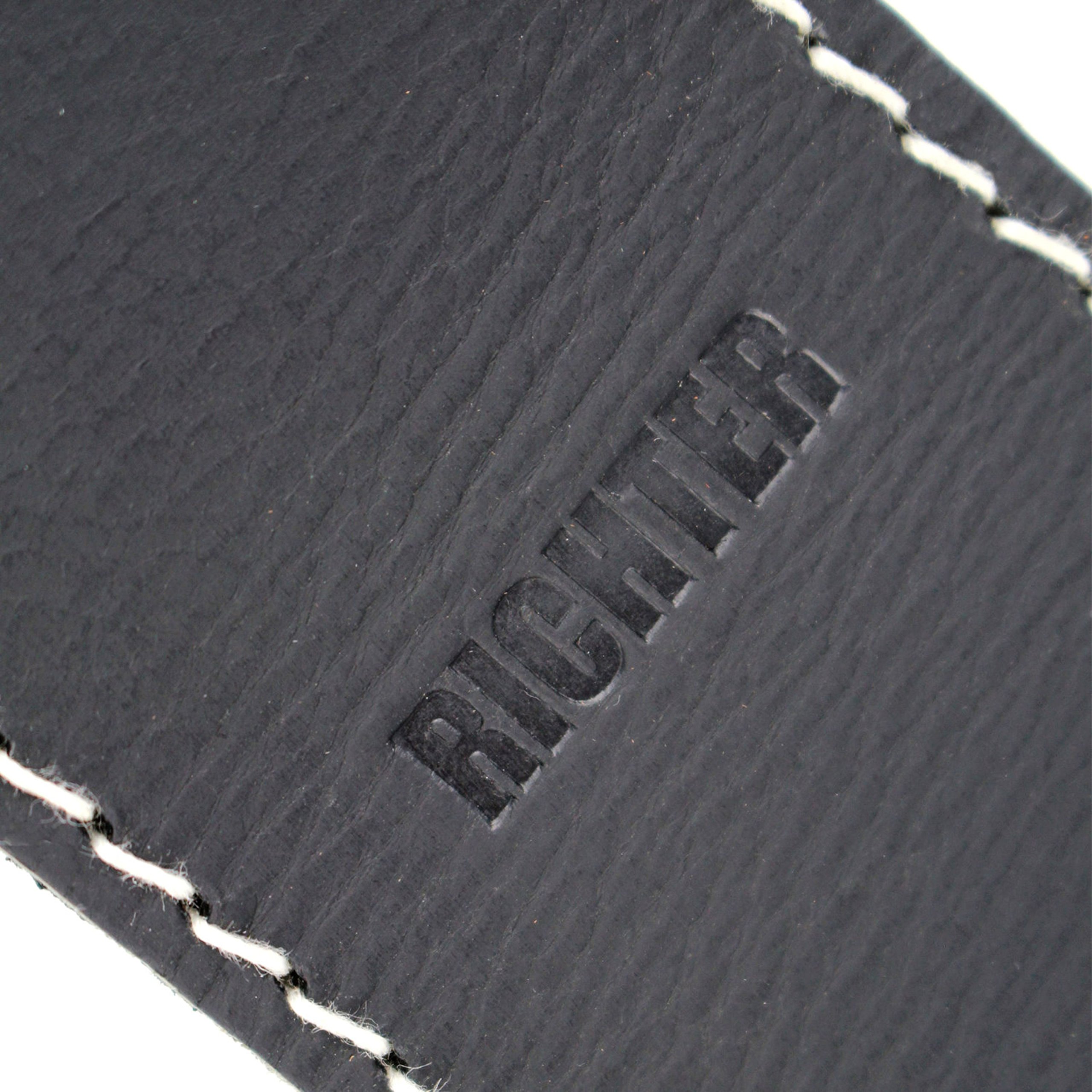Richter Leder Raw II Contour Torro Black - Handgearbeiteter Gitarrengurt