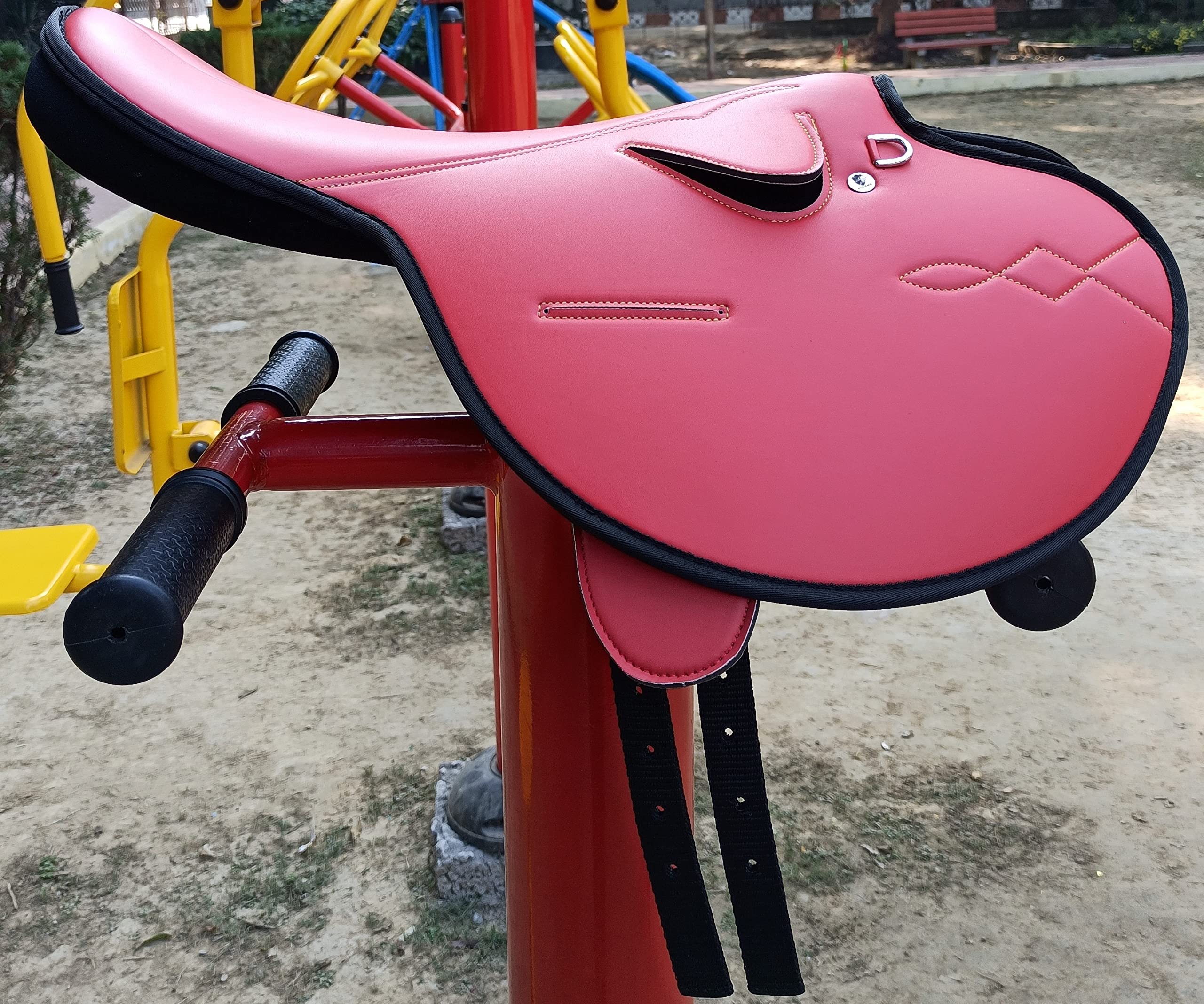 WILDRACE Horse racing saddle, exercise saddle (18", Red)