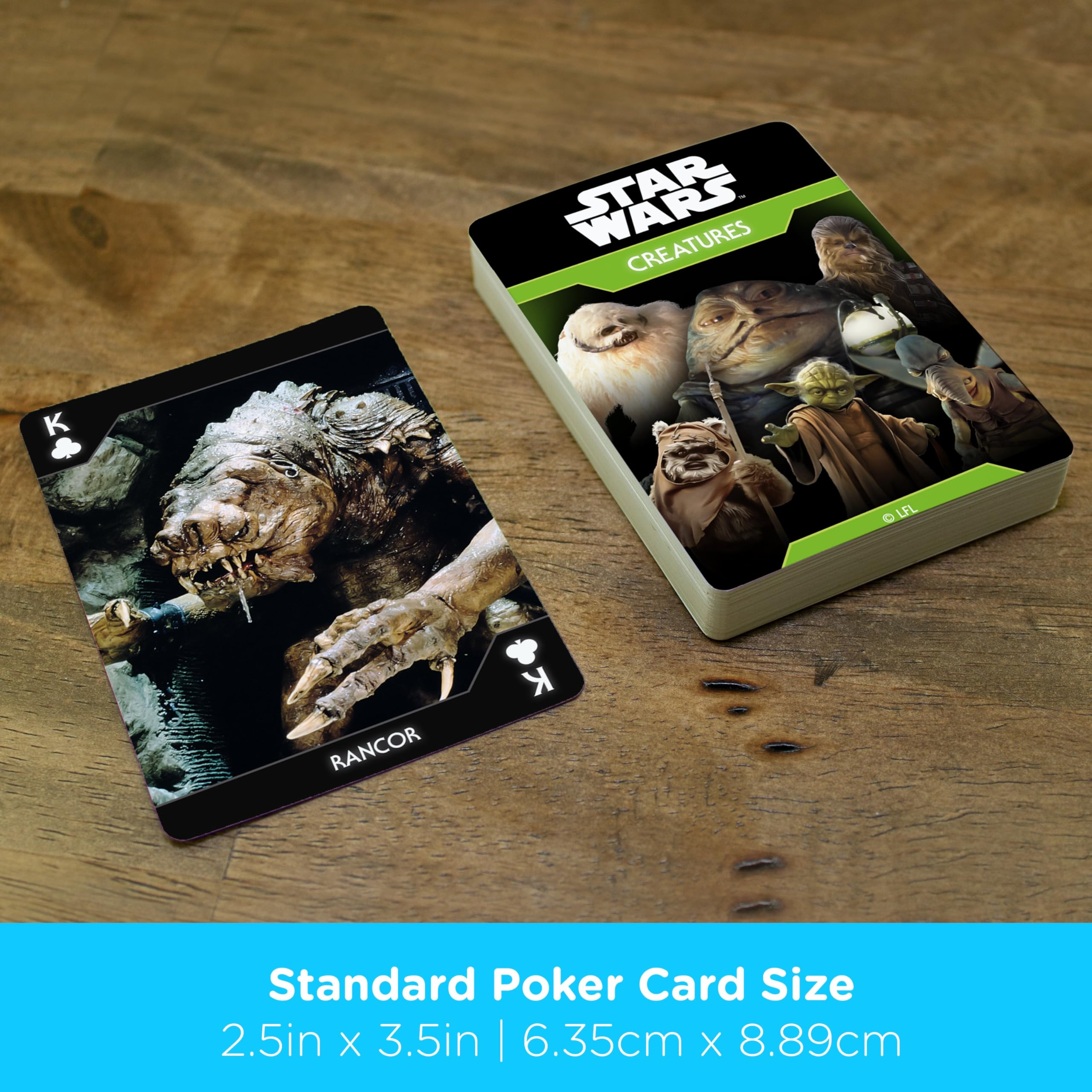 Aquarius Star Wars Creatures Playing Cards – Star Wars Themed Deck of Cards for Your Favorite Card Games - Officially Licensed Star Wars Merchandise & Collectibles
