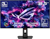 ASUS ROG Strix OLED XG32UCWG monitor - 32-inch 4K TrueBlack Glossy OLED, dual mode (4K@165Hz, FHD@330Hz), 0.03ms, heatsink, Neo Proximity Sensor, VESA DisplayHDR 400 True Black, USB-C - 1