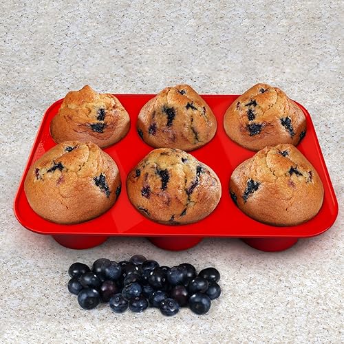 Miniatura 2 de Molde de silicona Oreo para galletas y muffins de chocolate, tamaño Texas, 14 x 9.70 pulgadas, antiadherente, grado alimenticio, 24 mini tazas,