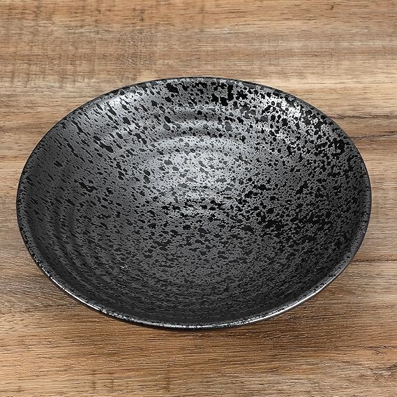 Japanese Ikebana Kit Floral Frog Flower Container with Kenzans Needle Straightening Tool - 1.8inch Black Flower Frog, 6.7inch Bowl Vase