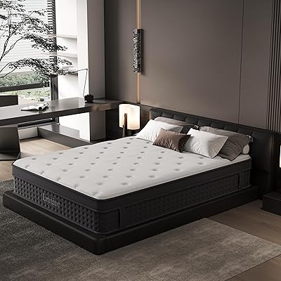 Full Size Mattress, 12 Inch Full Mattress in a Box, Cooling Matress with Memory Foam & Individual Pocket Springs for Pressure Relief & Spinal Alignment, Zoned Back Support & Motion Isolation