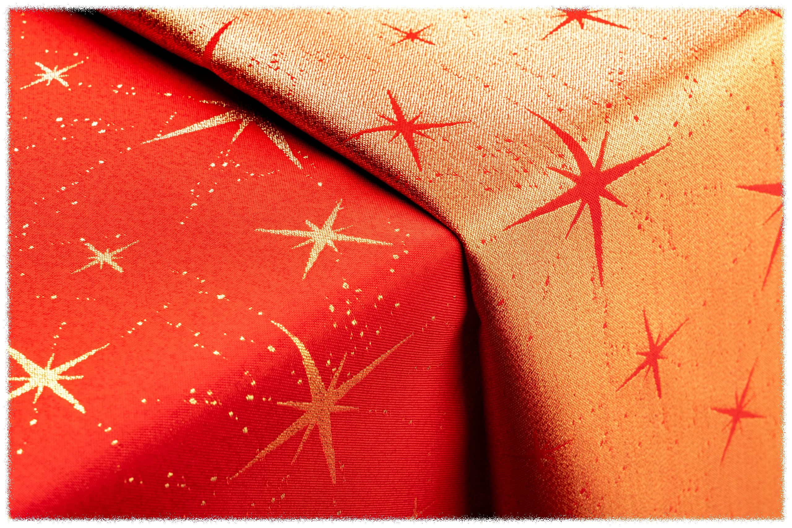 Mantel navideño, resistente a las manchas, antimanchas, mantel de dos caras, de poliéster, elegante decoración para mesa de Navidad (130 x 180 cm, estampado rojo-01)