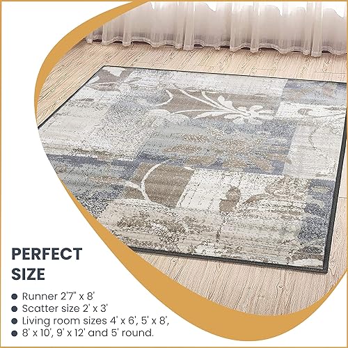 Miniatura 9 de SUPERIOR Alfombra de interior con respaldo de yute, perfecta para pasillo, entrada, oficina, sala de estarcomedor, dormitorio, cocina, piso,