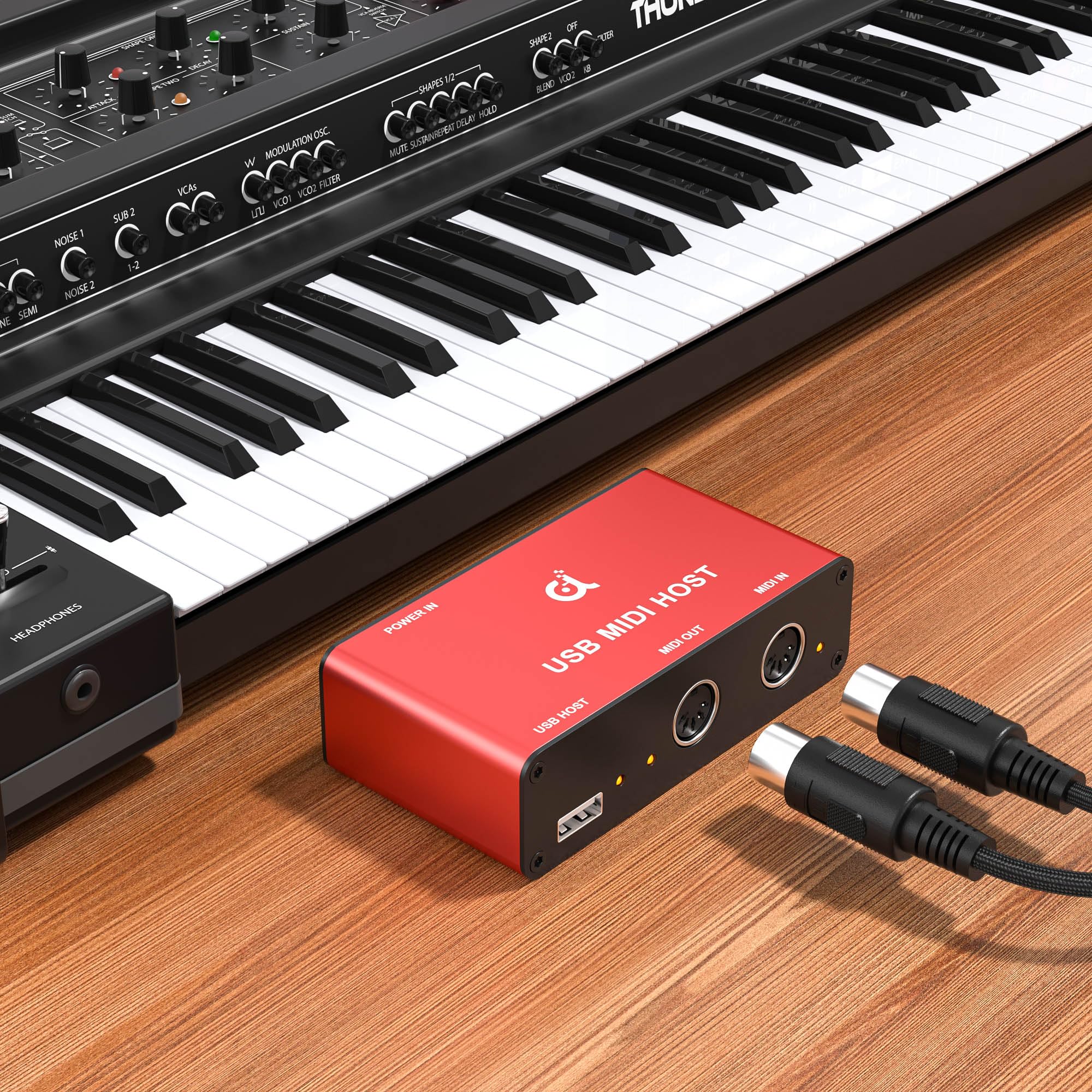 DigitalLife BridgeCore Series | Box per bridge USB MIDI standalone 1-in-1-out, 5 pin DIN, LED, metallo – Per principianti, musicisti da studio e live performer 【Rod, usato – Come nuovo】