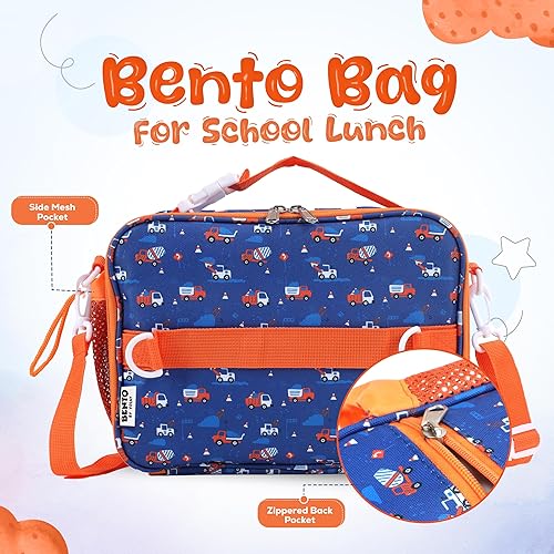 Miniatura 6 de YOLAY Bolsa de almuerzo Bento para niños con paredes aisladas que mantiene tu almuerzo, frutas, aperitivos y comidas calientes y frescos, sostiene